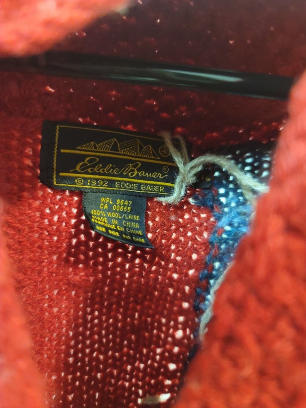 Vintage Rare 1992 Eddie Bauer XL Knit Vest Sweater - Original & Special Multicol - Picture 4 of 7
